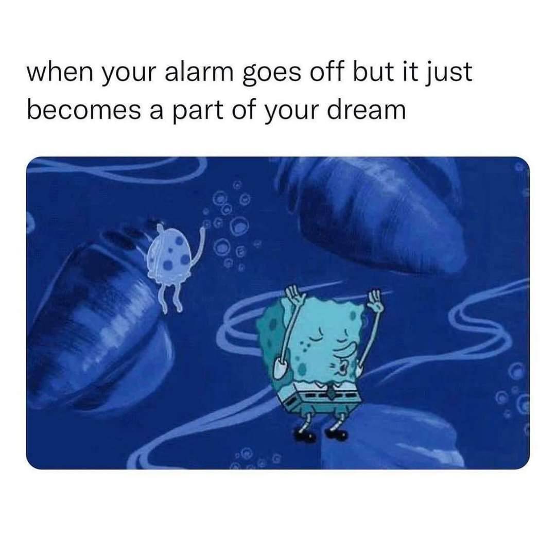 meme SpongeBob tentang terlambat