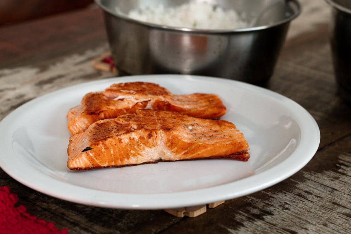 ilustrasi salmon panggang
