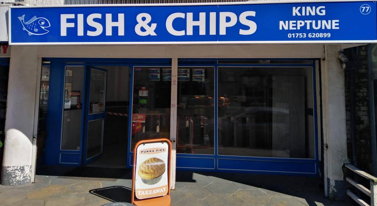 Potret King Neptune Fish and Chips di Windsor, Inggris