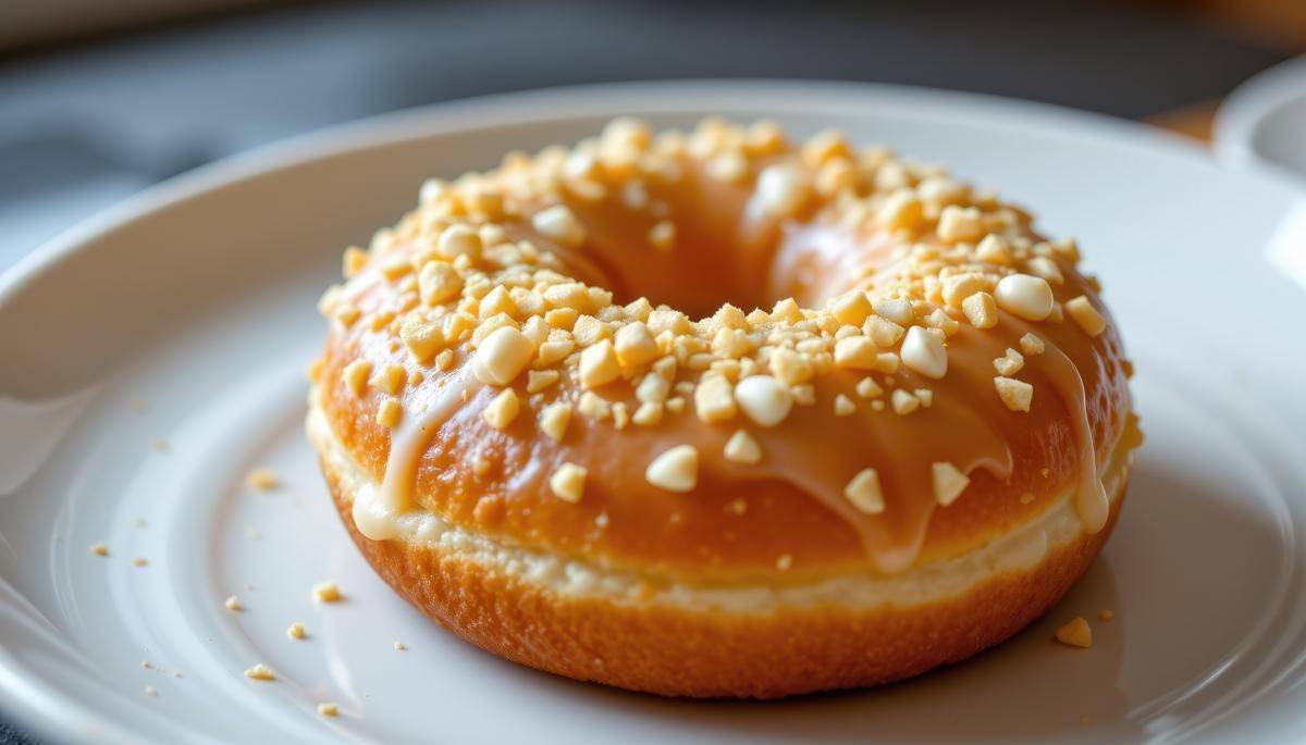 ilustrasi donat caramel almond (vecteezy.com/Wp Stl)