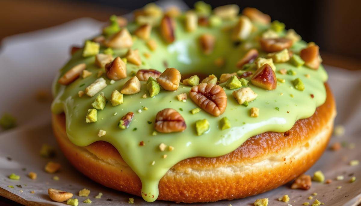 Ilustrasi Donat Pistachio Glaze (vecteezy.com/Wp Stl)