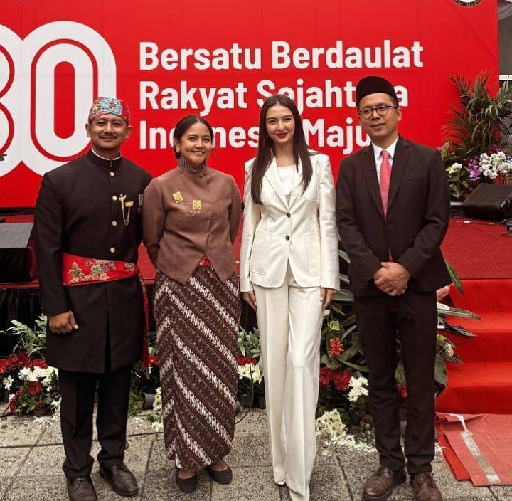 potret artis rayakan HUT RI ke-80 tahun di luar negeri (instagram.com/ralineshah)