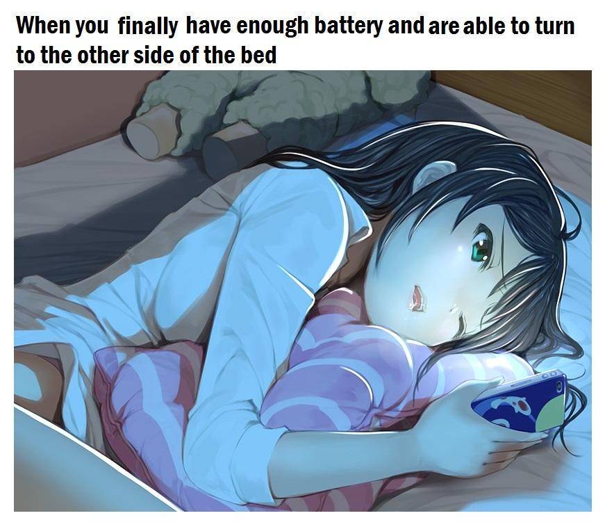 meme anime tentang baterai 