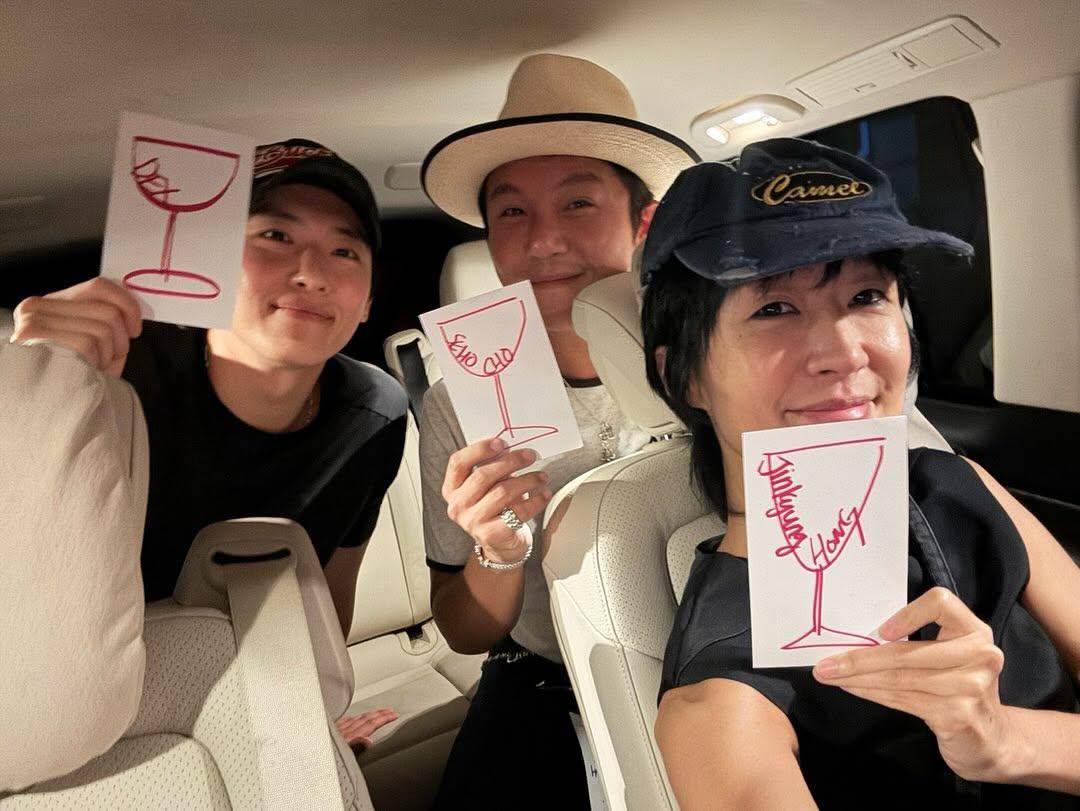 potret artis Korea di pesta ulang tahun G-Dragon ke-38 (instagram.com/jinkyunghong)