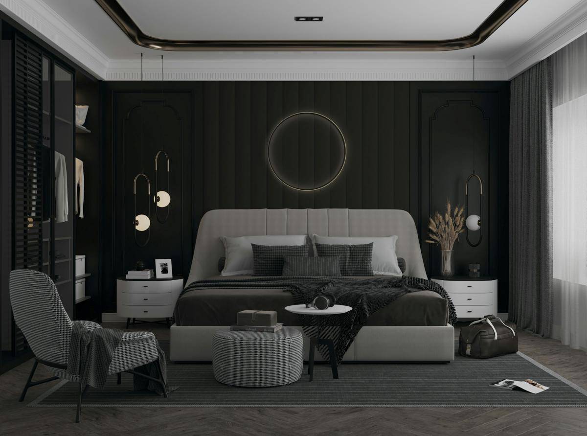desain kamar nuansa monokrom (unsplash.com/Ali Moradi)