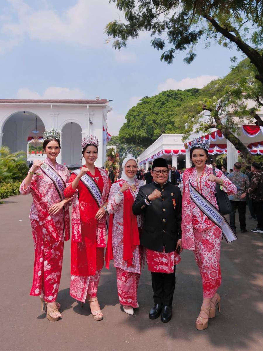 Potret Puteri Indonesia 2025 di Upacara HUT ke-80 RI di Istana Merdeka (Instagram.com/officialputeriindonesia)