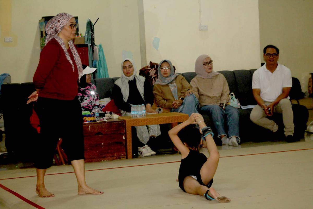 Tri Wahyuni, Pesenam Lampung saat sedang latihan. (IDN Times/istimewa)