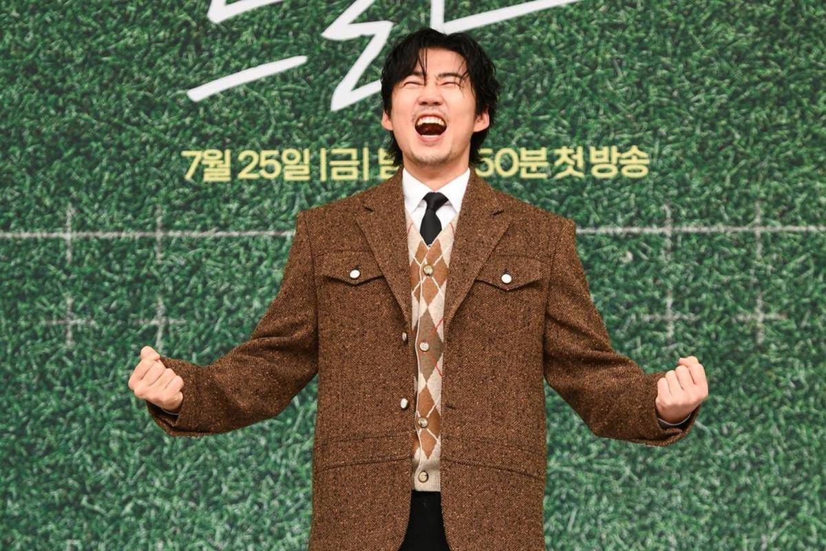 Yoon Kye Sang di press conference drama The Winning Try (dok. SBS/The Winning Try)