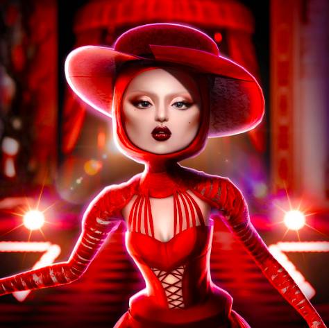 artwork kolaborasi Dress To Impress dan Lady Gaga (via instagram.com/playdresstoimpress)