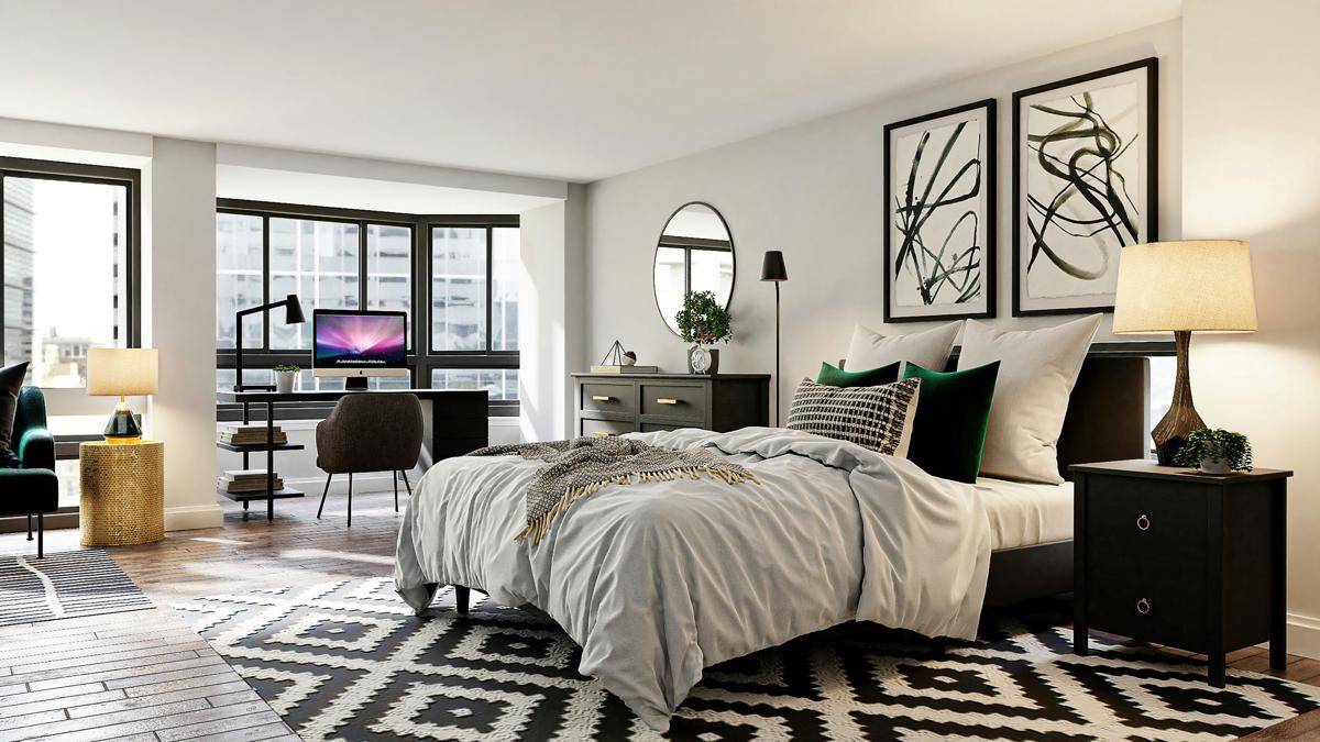 desain kamar nuansa monokrom (unsplash.com/Spacejoy)