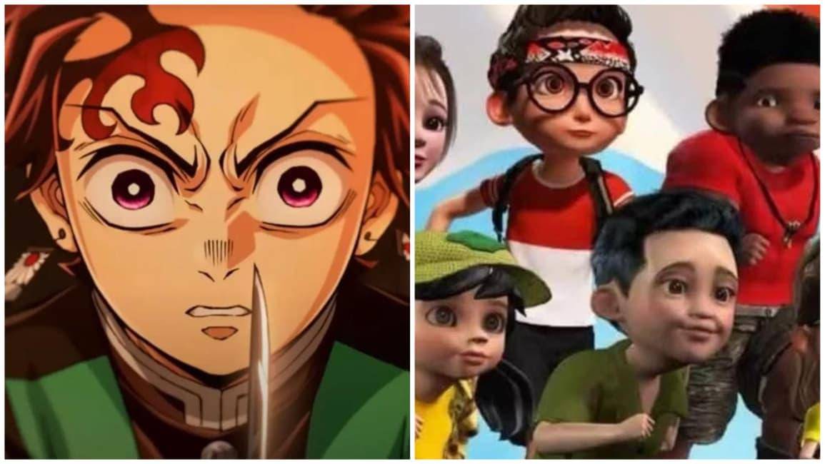 (dok. ufotable/Demon Slayer, Kimetsu no Yaiba - Infinity Castle, dok. Perfiki Kreasindo/Merah Putih One for All) 