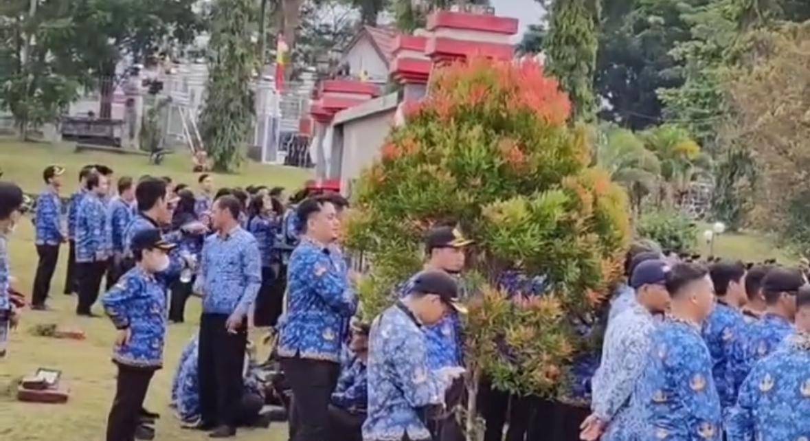 ASN di Landak, Kalbar tak disiplin saat upacara Kemerdekaan. 