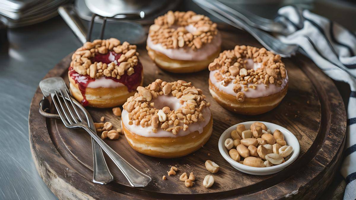 ilustrasi donat peanut butter (vecteezy.com/MALAY CHANDRA)