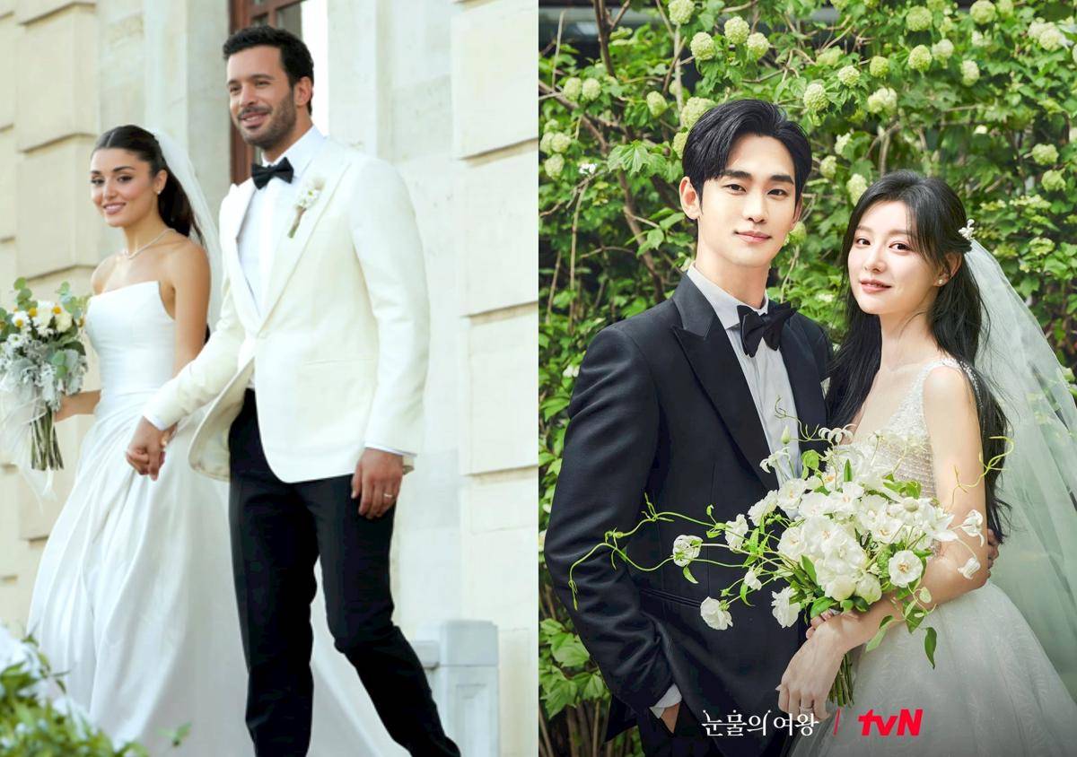 Still cut drama Turki Ask ve Gözyasi (dok.instagram/arducbrs_arb) | Still cut drama Queen Of Tears (dok.tvN Drama/ Queen Of Tears)