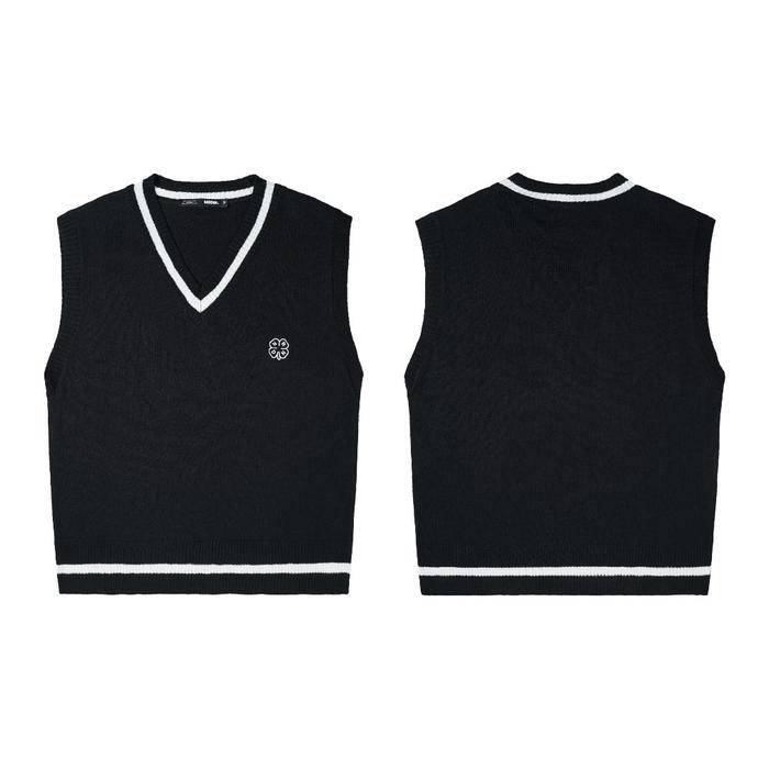NRDN Clothing Sweater Clover Vest Knitwear Black (tokopedia.com/nrdn.)