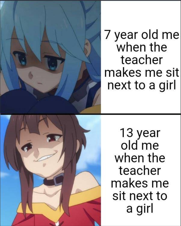meme anime tentang guru
