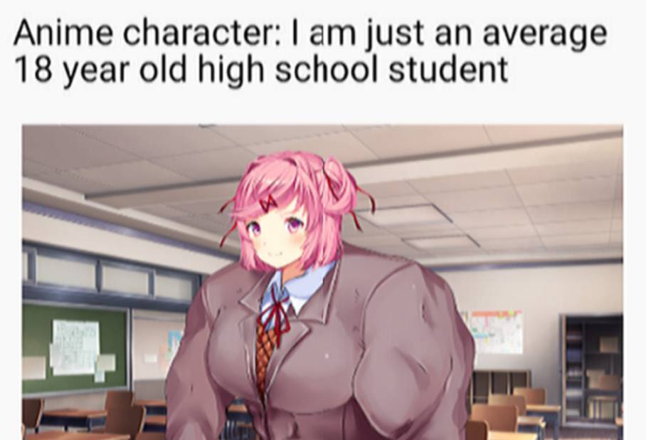 meme anime tentang siswa SMA 