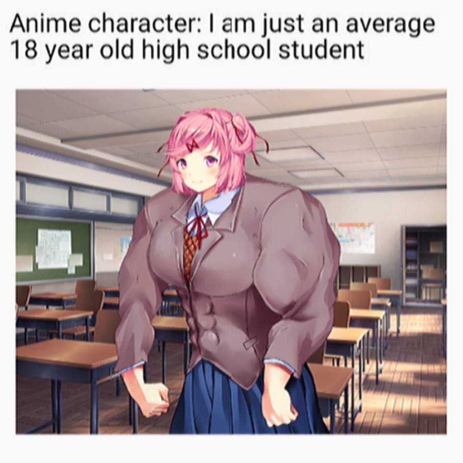 meme anime tentang siswa SMA 