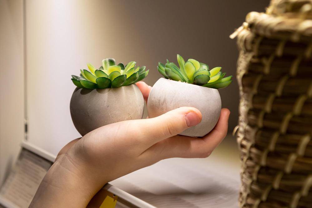 ilustrasi pot beton mini
