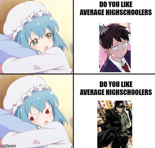 meme anime tentang siswa SMA 