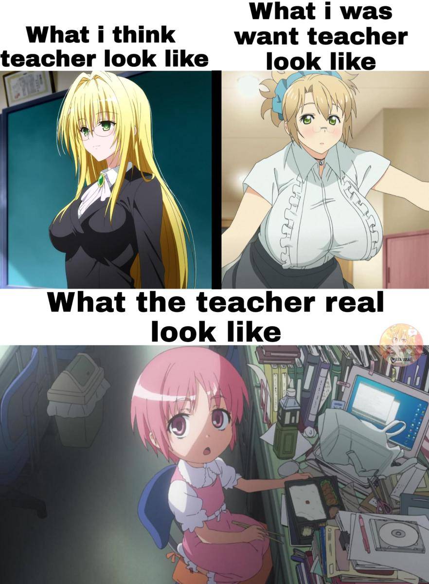 meme karakter guru dalam anime