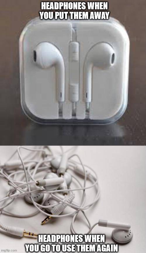 meme headphone dan earphone