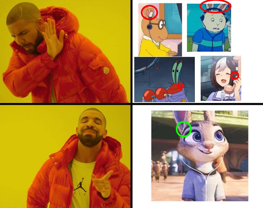 meme headphone dan earphone