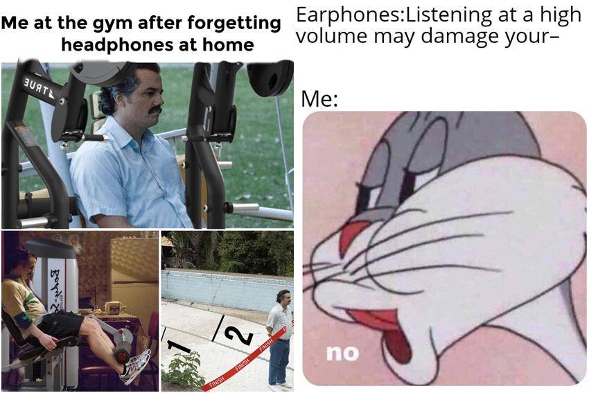meme headphone dan earphone