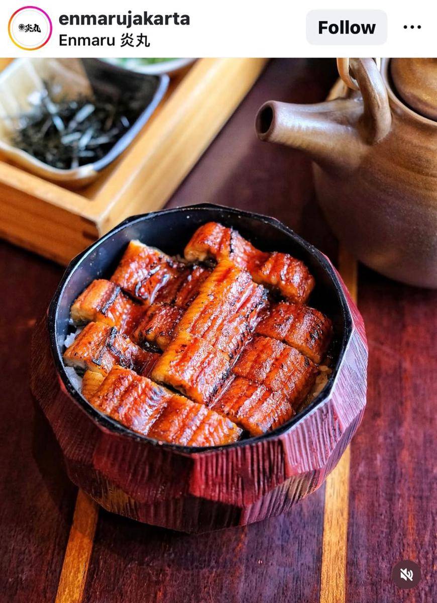 Potret sajian unagi di Enmaru Jakarta