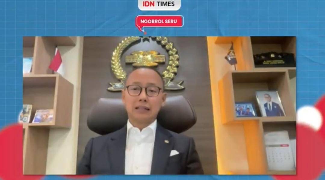 Wakil Ketua Majelis Permusyawaratan Rakyat (MPR), Eddy Soeparno ketika berbicara di program 'Ngobrol Seru' by IDN Times soal pidato nota keuangan negara 2025. (Dokumentasi IDN Times)