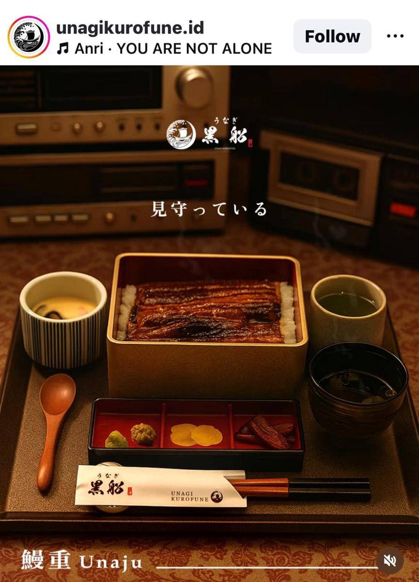Potret sajian unagi di Unagi Kurofune, Jakarta