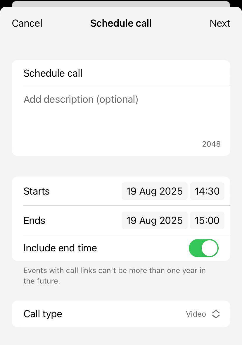 Cara schedule panggilan dan video call di WhatsApp