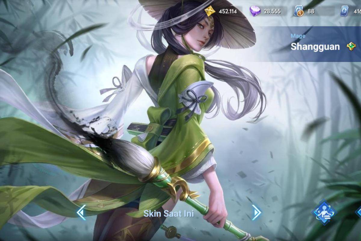 potret Shangguan mid lane HOK