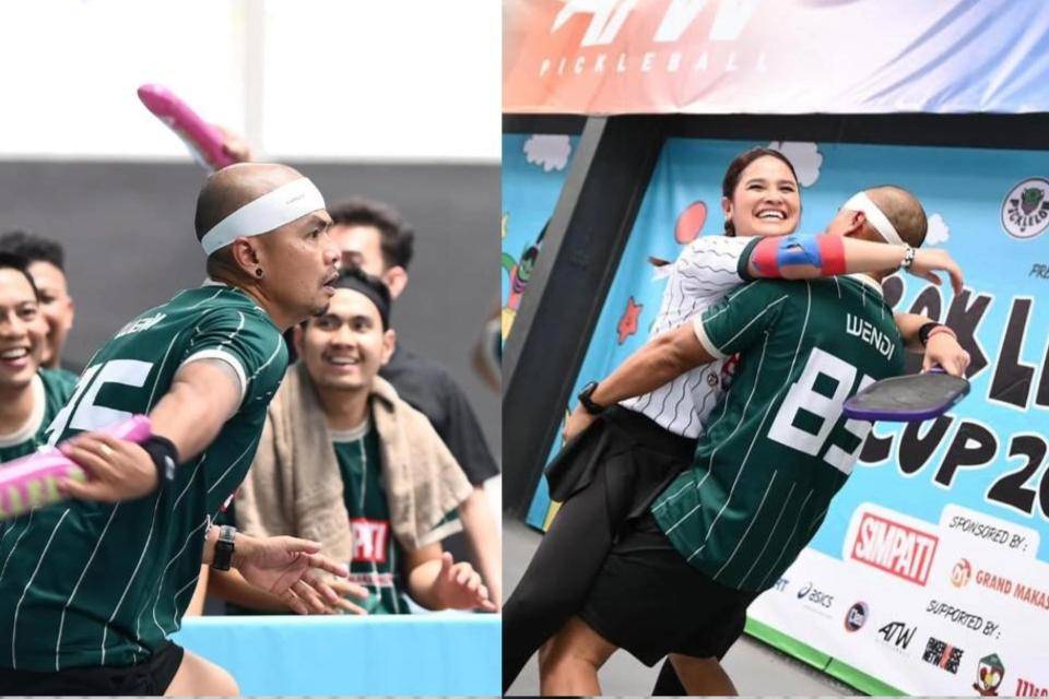 Wendi Cagur dan istri ikut turnamen pickleball