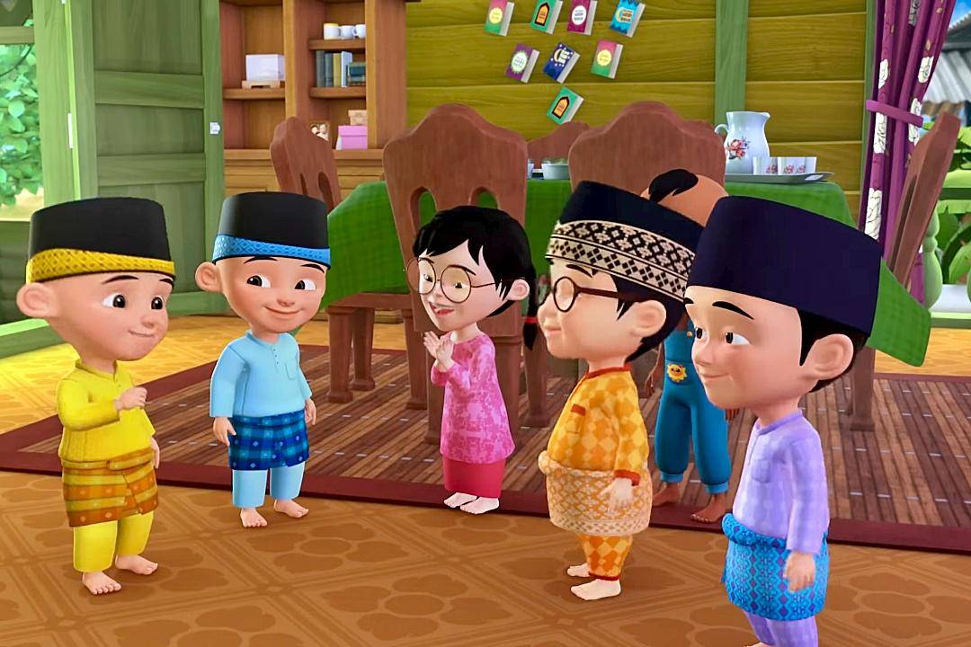 Upin Ipin berbicara dengan kawan-kawan (youtube.com/Les' Copaque Production)