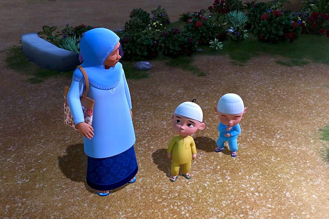 Upin Ipin berbicara dengan Opah (youtube.com/Les' Copaque Production)
