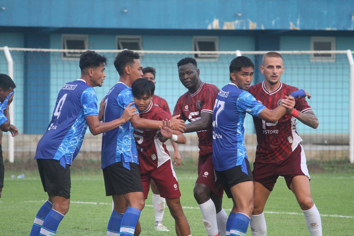 Pertandingan Persiku menghadapi Bekasi FC. (Ari Haryono/IDN Times).