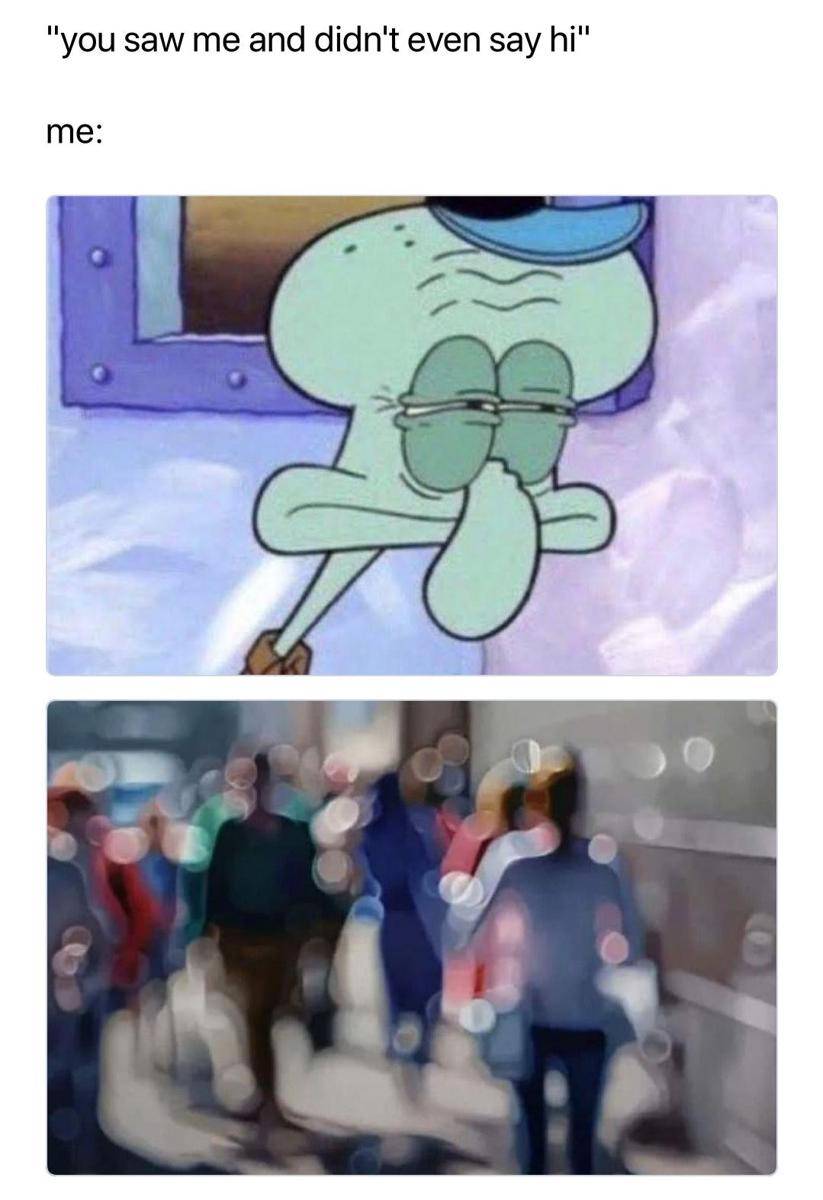 meme SpongeBob tentang kacamata