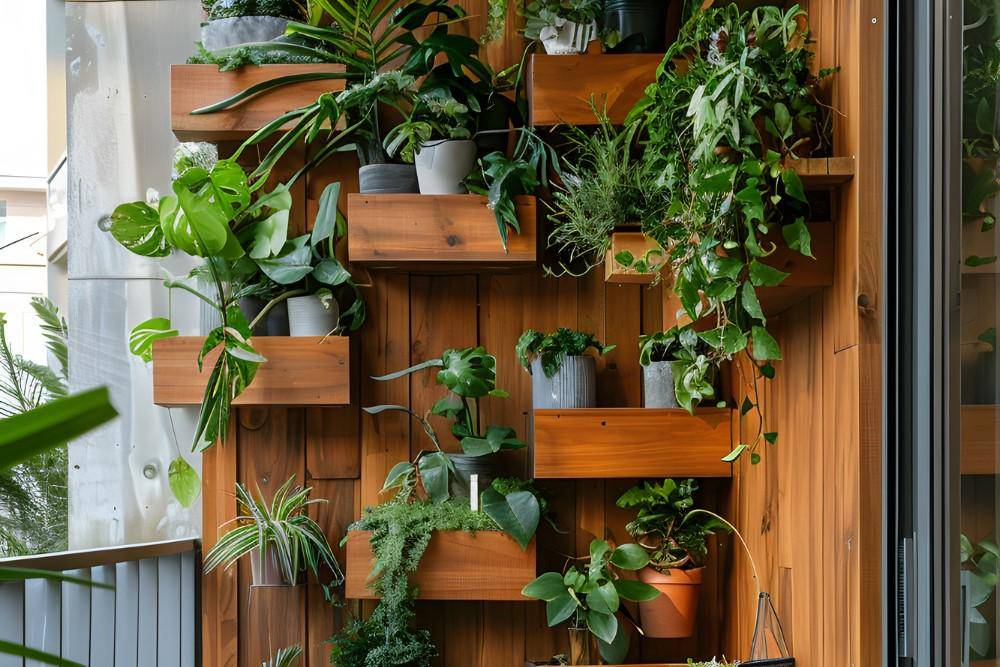 ilustrasi vertical garden 
