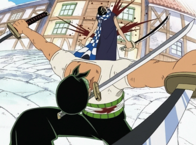 Jurus Santoryu dari anime One Piece (1999) (dok. Toei Animation)