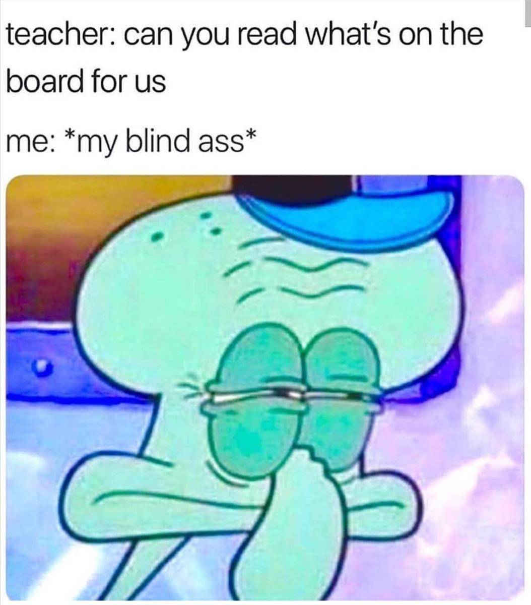meme SpongeBob tentang kacamata