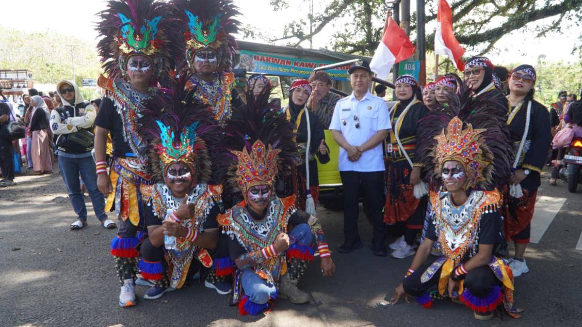 Karnaval memperingati HUT Kemerdekaan RI ke-80 di Panggang Gunungkidul.(Dok.Diskominfo Gunungkidul)