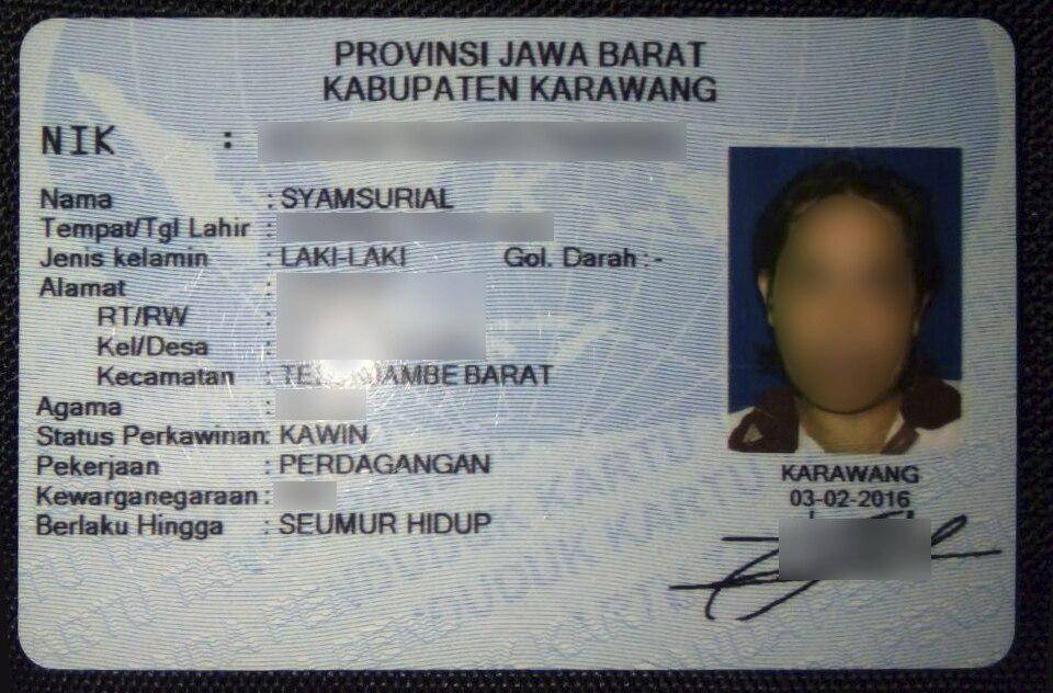 ilustrasi Kartu Tanda Penduduk (KTP)(commons.wikimedia.org/SYAMSURIAL)