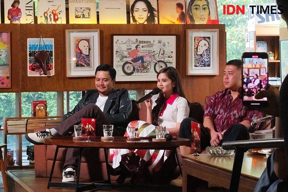 Tissa Biani saat media gathering EP "Apakah Kita?" di Houma Jakarta, Rabu (20/8/2025) 