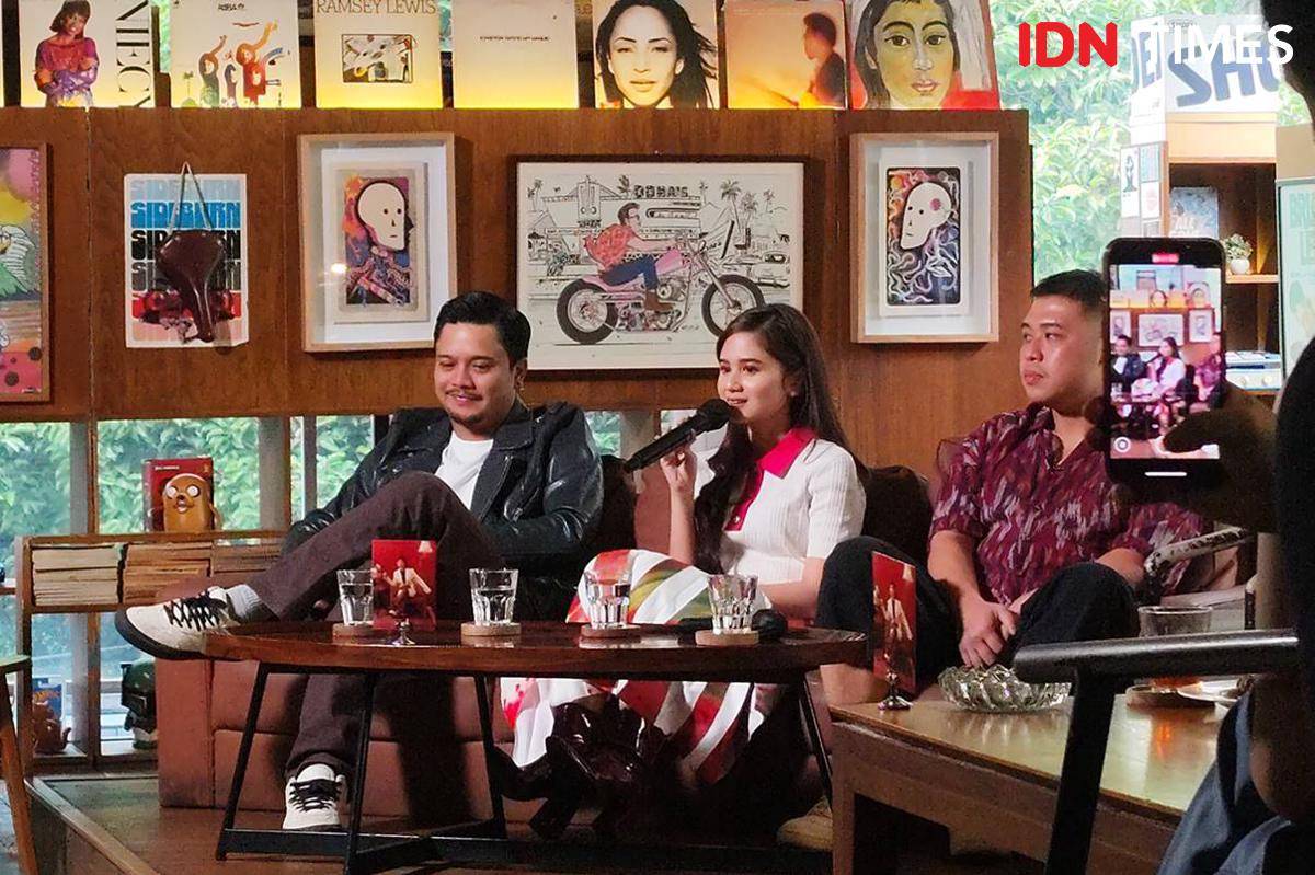 Tissa Biani saat media gathering EP "Apakah Kita?" di Houma Jakarta, Rabu (20/8/2025) 