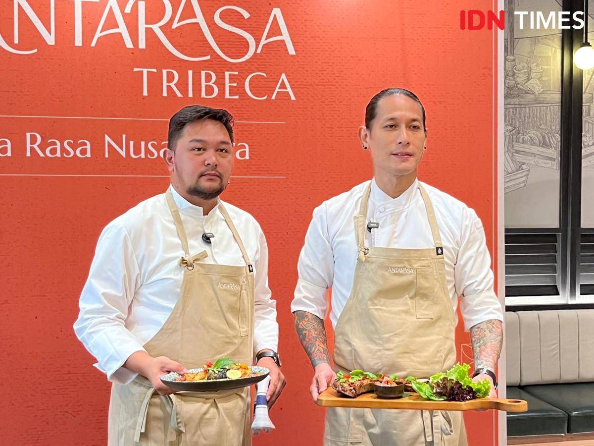 Potret Chef Juna dan Chef Arcad di Antarasa Tribeca, Central Park Mall, Jakarta Barat