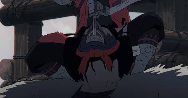 Wolf menikam rongga mulut Gyoubu - Sekiro: No Defeat