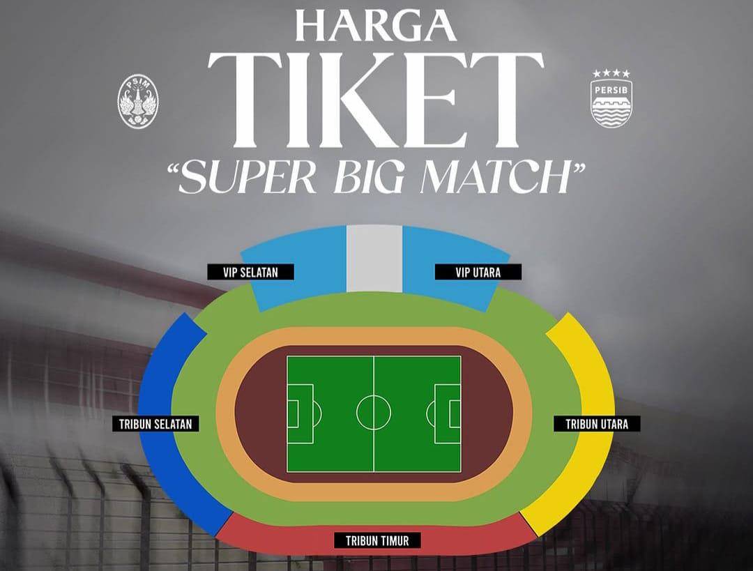 Harga tiket PSIM di musim kompetisi 2025/2026.