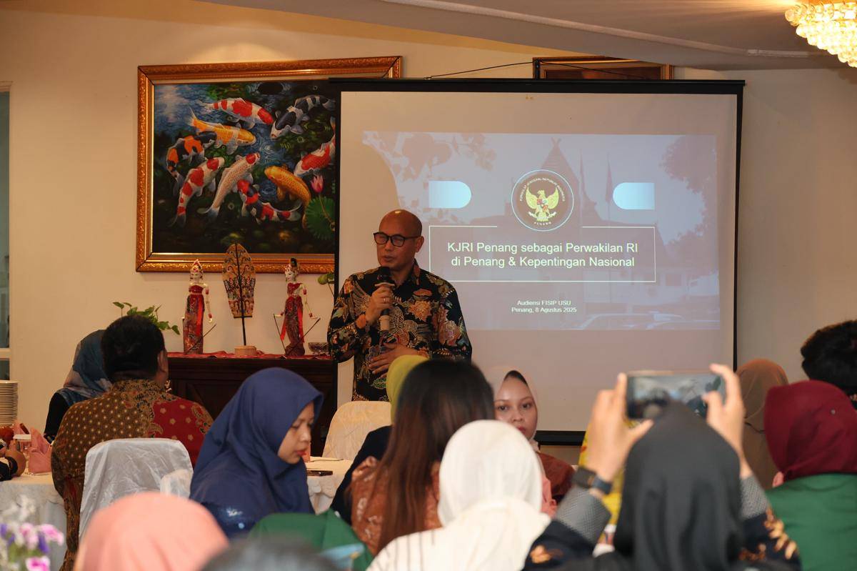 Konsulat Jenderal RI Penang menerima audiensi dari Magsiter Ilmu Komunikasi FISIP USU (dok.Imamikom USU)