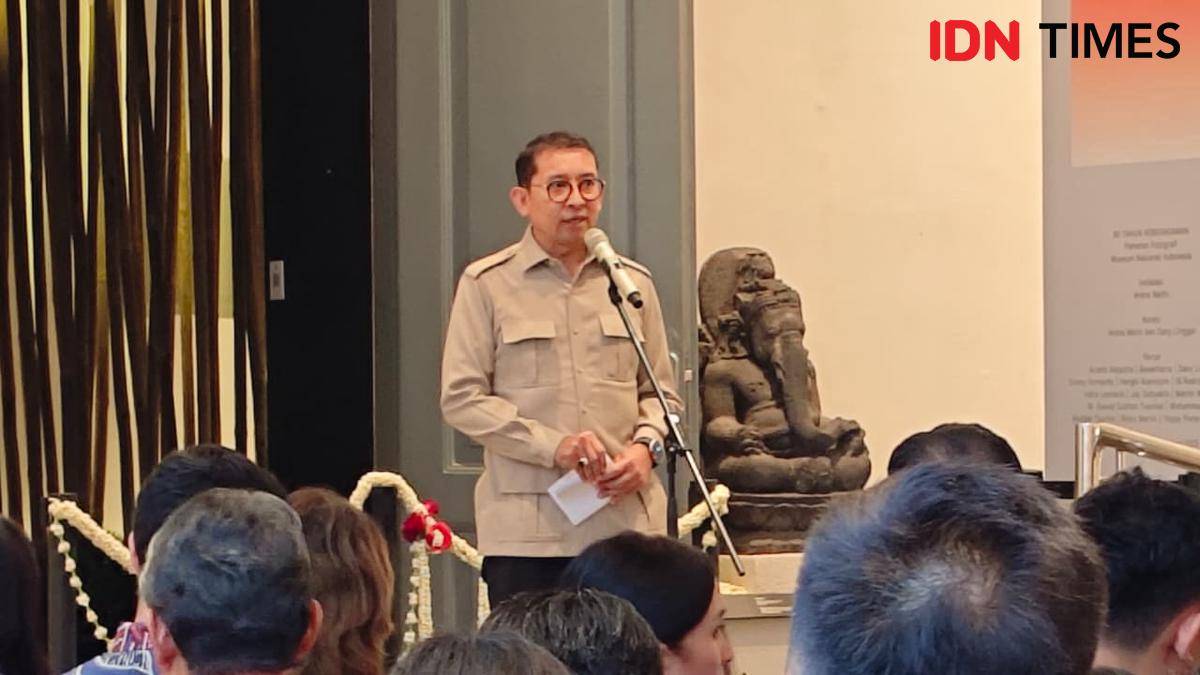 Fadli Zon, Menteri Kebudayaan RI di peresmian pameran fotografi NEGERI ELOK 2025 80 Tahun Keberagaman pada Selasa (19/8/2025) di Museum Nasional Indonesia. (IDN Times/Febriyanti Revitasari)